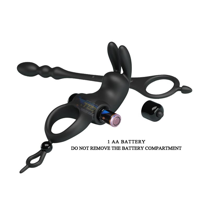 Anillo Vibrador con Cadena Anal Desmontable - Imagen 4