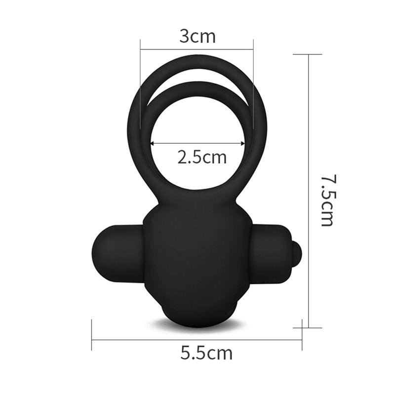 Anillo Vibrador Doble Power Clit Duo Negro - Imagen 4