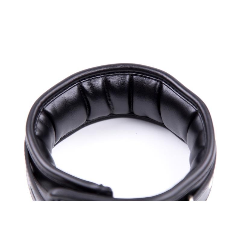 Collar con Correa de Metal e Interior Acolchado Negro - Imagen 6