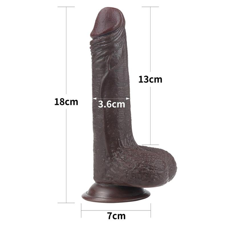 Dildo con Piel Retractil 7 Negro - Imagen 3