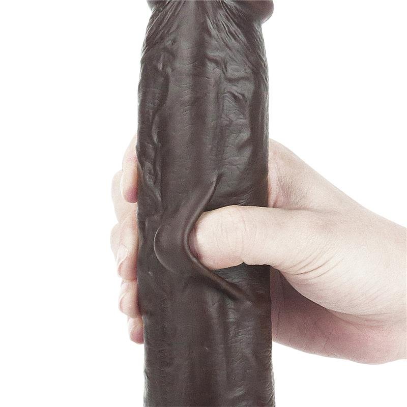 Dildo con Piel Retractil 9 Negro - Imagen 4