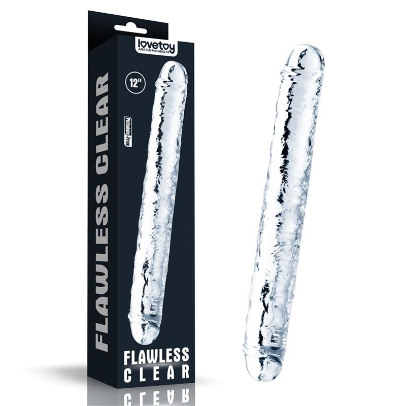 Dildo Doble Flawless Clear 12 Transparente - Imagen 3