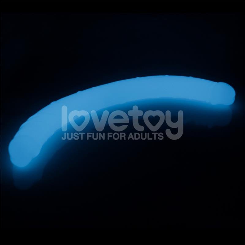 Dildo Doble Lumino Luz Azul 18.5 - Imagen 4
