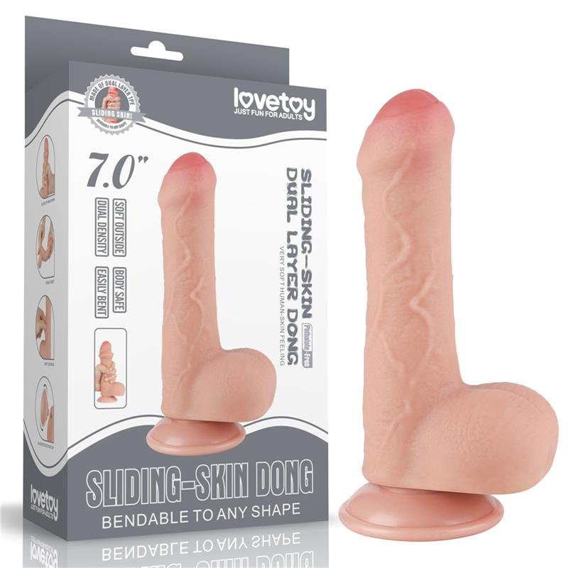 Dildo Dual Layer Piel Deslizante Retractil 7 - Imagen 5