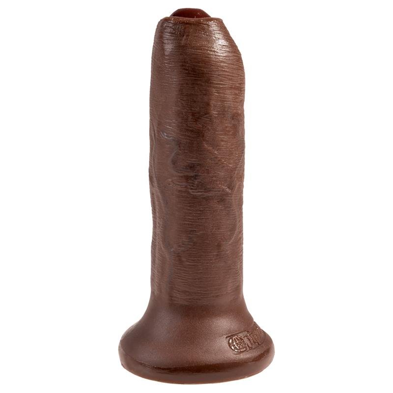 King Cock Dildo Realista con Glande Retráctil Color Marrón 6 - Imagen 4
