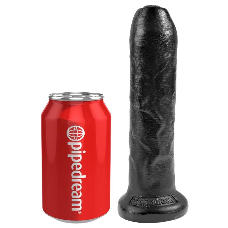 King Cock Dildo Realista con Glande Retráctil Color Negro 7 - Imagen 4