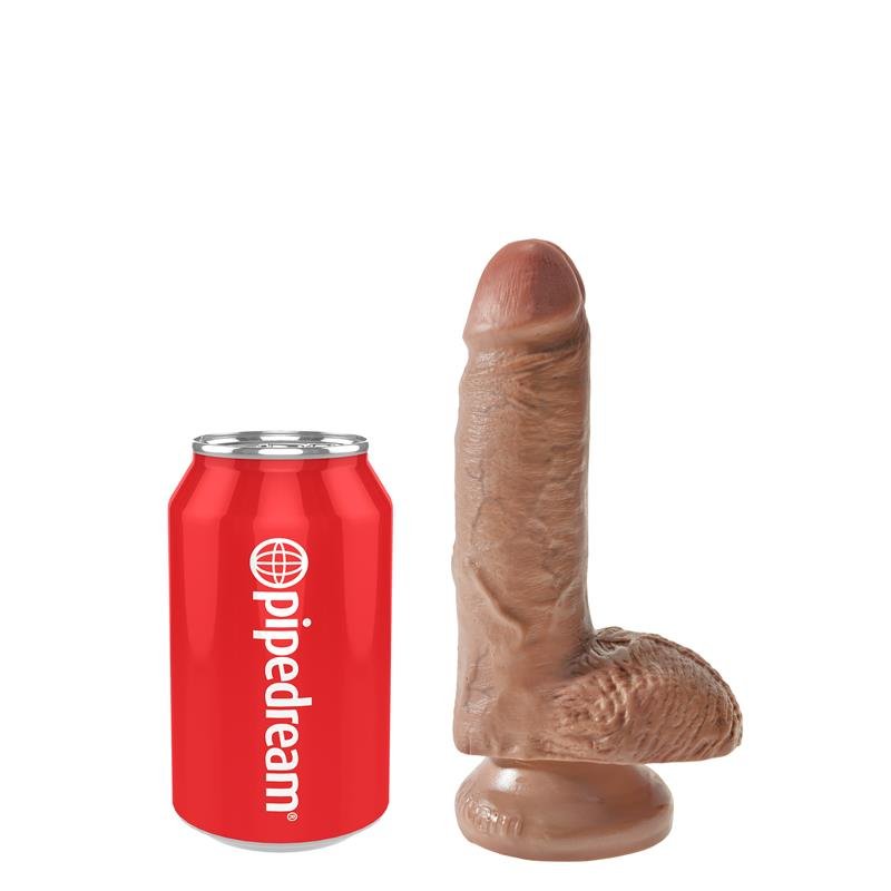 King Cock Pene con Testículos de 7 - Bronceado - Imagen 5