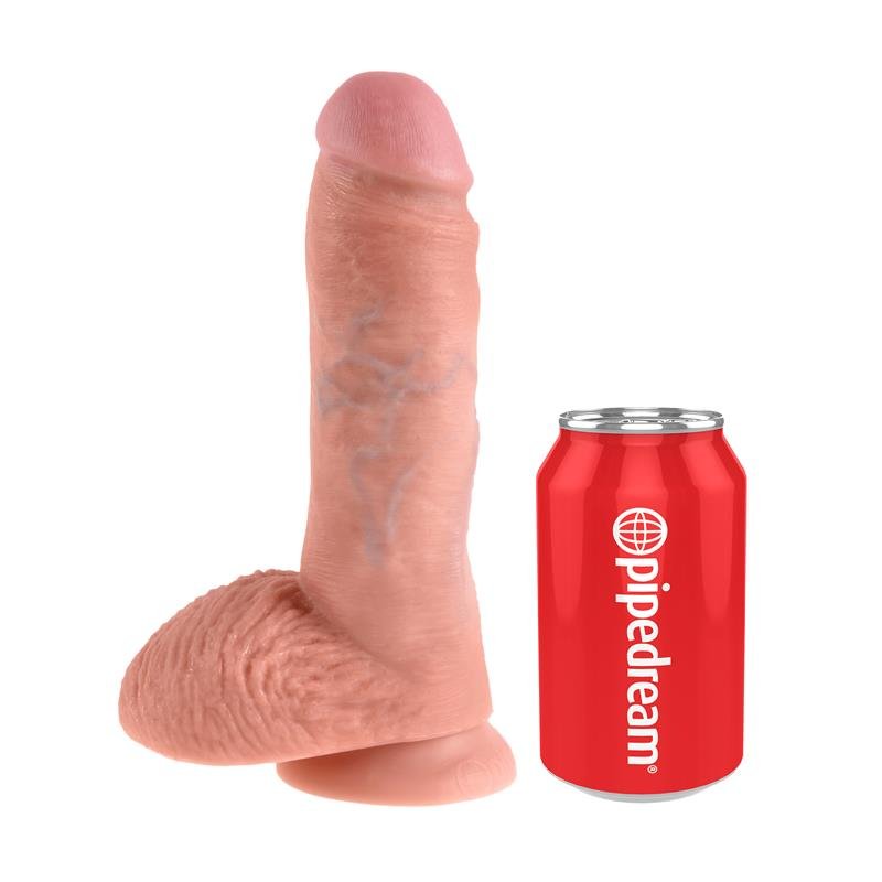 King Cock Pene con Testículos de 8 - Color Natural - Imagen 2