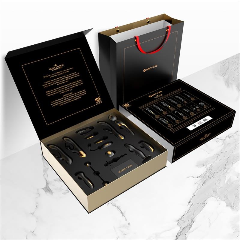 Luxury Set Queens 12 Juguetes Negro y Oro 18k - Imagen 6