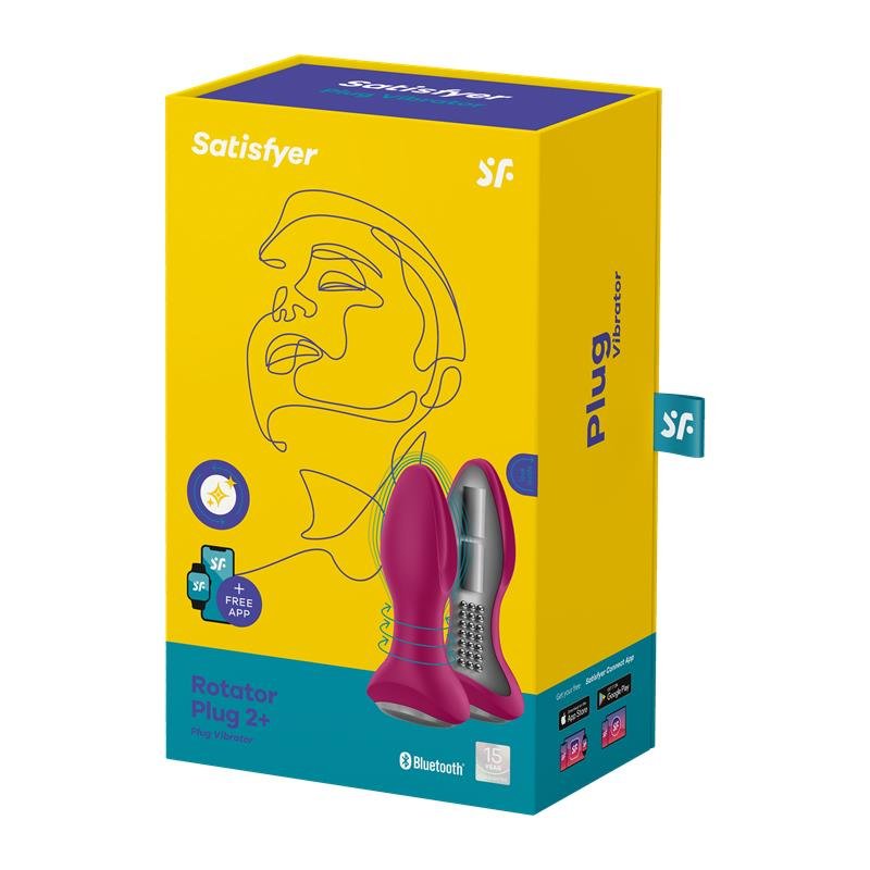 Rotator Plug 2+ Plug Anal con APP USB Fuchsia - Imagen 3